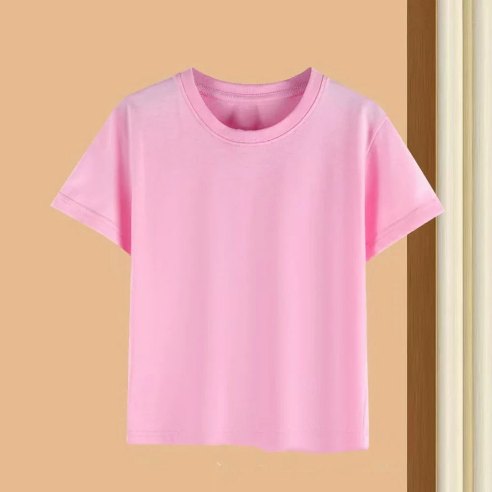 Summer Kids Clothes Streetwear Print Cartoon T Shirt Short Sleeve Baby Tops Tees Korean Boys Girls Clothes Y2k Cotton T Shirts