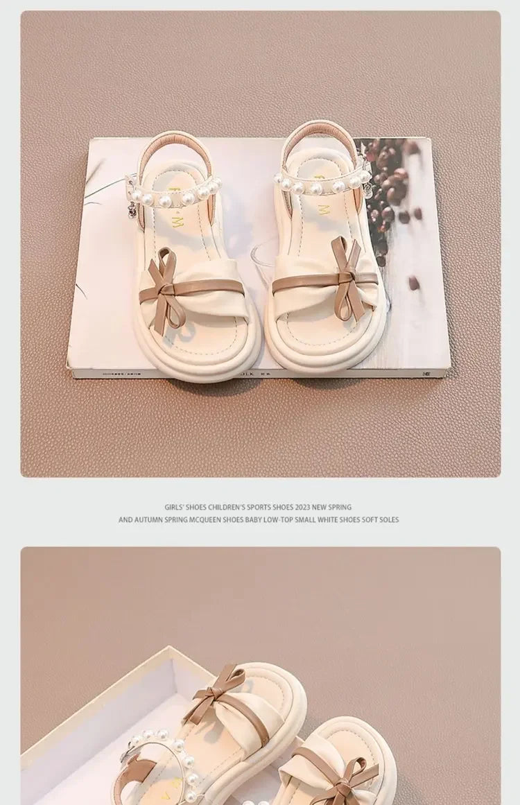 Girls' Shoes Children's Princess Sandals 2025 New Summer Summer Baby Soft Soled Ocean Beach Big Children's Sandals