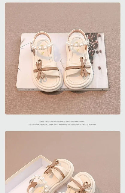Girls' Shoes Children's Princess Sandals 2025 New Summer Summer Baby Soft Soled Ocean Beach Big Children's Sandals