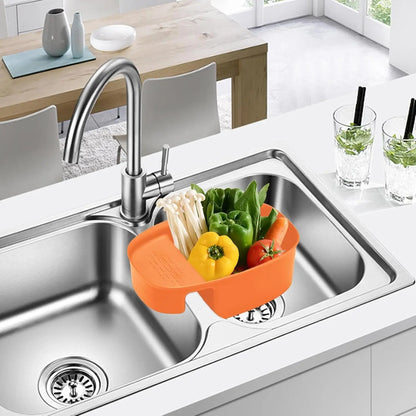 Sink Drain Basket Vegetable Rack Desiccant Drying Within Sink Reach Food Tray MultifunctionalVegetable Storage Kitchen Accessory