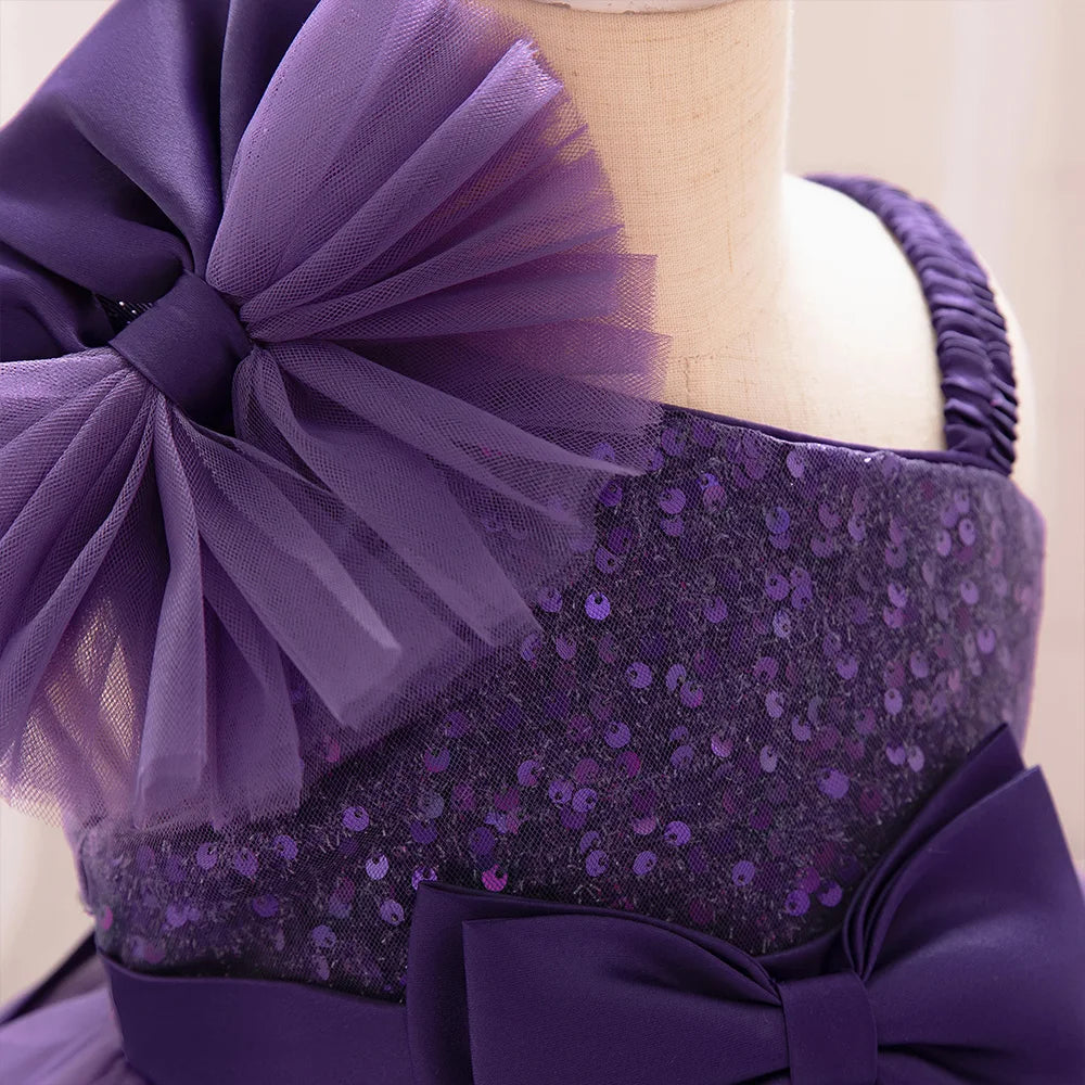 Fashion Flower Party Girls Dress Formal Birthday Princess Dresses for Girl Elegant Tulle Wedding Bridesmaids Evening Prom Gown