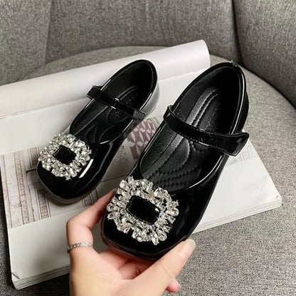PU Children Leather Shoes Soft Soled Lightweight Shoes Mary Jane Shoe Slip-on Style Girl Princess Shoe Spring Season