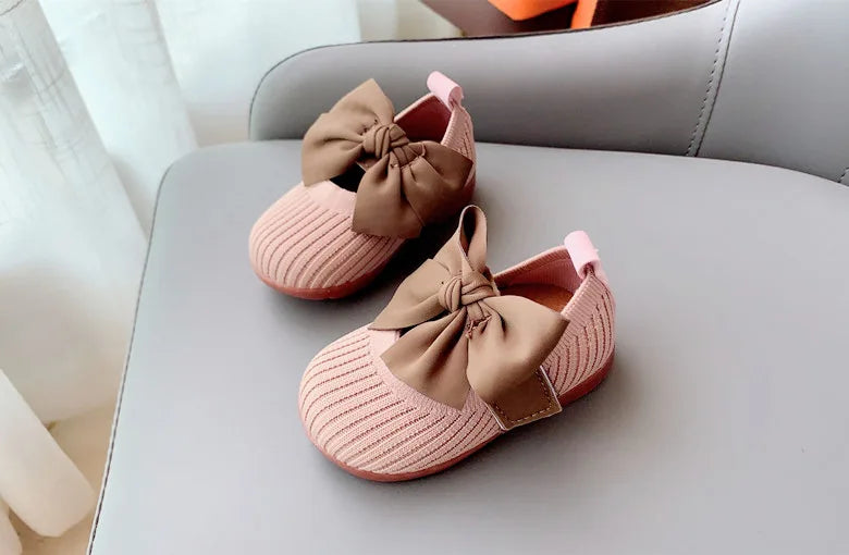 Hot﻿ Kawaii Casual Shoe Children S Shoes Autumn Girls Leather Shoes Bow Square Toe 1 Year Old Baby Soft Sole Walking