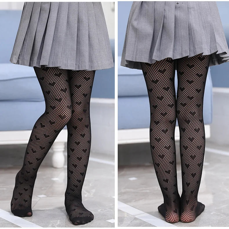 Girls Princess Pantyhose Children Children Summer Thin leggings Mesh Stockings Little Princess White Tight Love Soft Hosiery