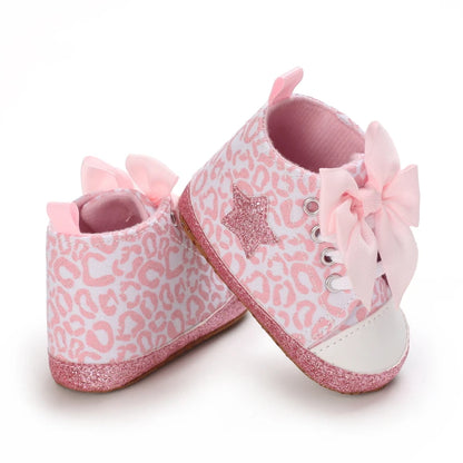 Fashionable Baby Girl Shoes Cute Classic Pink Theme Casual Flat Shoes Soft Sole Comfortable Lightweight Walking Shoes