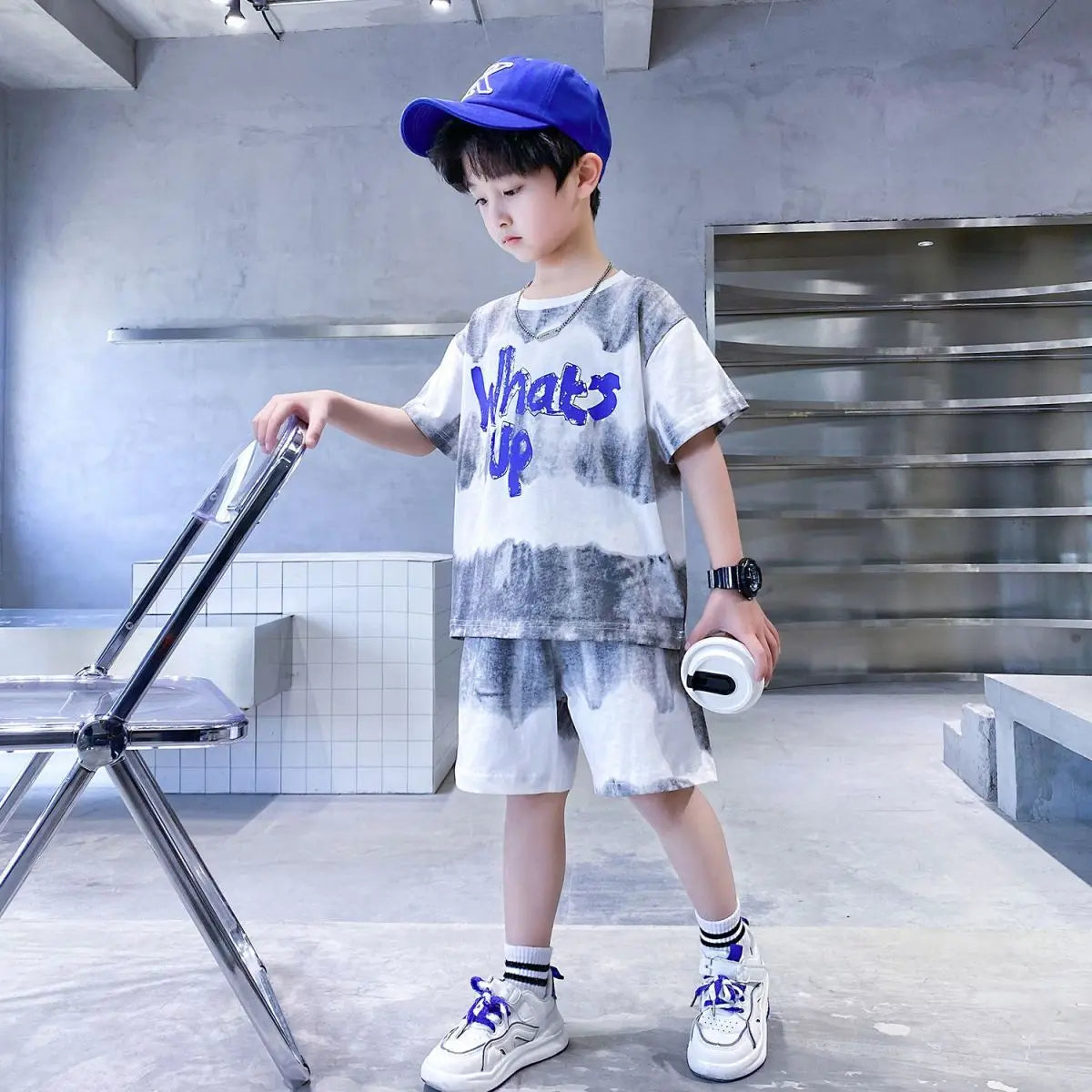 Teenage Boy Set kid clothing Suit Cotton Summer Outing Clothes Top Shorts 2PCS Clothing for Children's