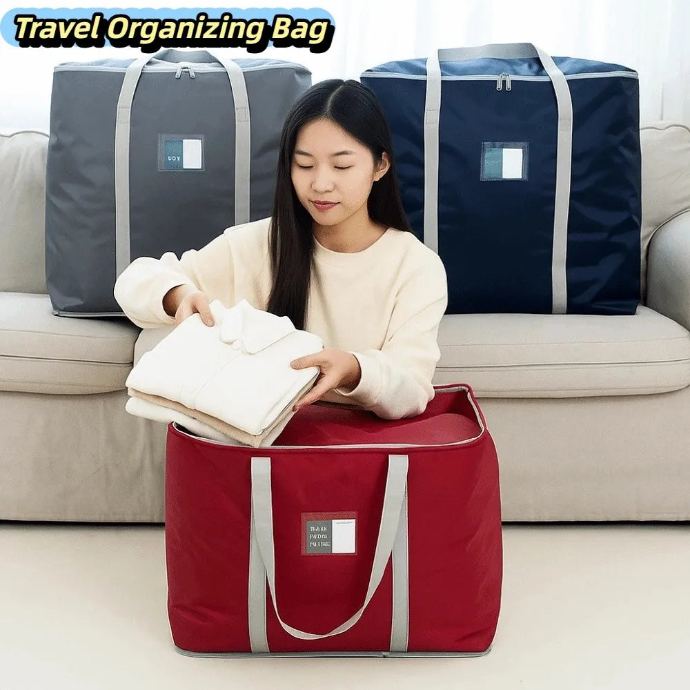Durable Travel Luggage Bag Waterproof Washable Foldable Storage Bag Moisture Proof Large Capacity Clothing Organizing Bag Moving