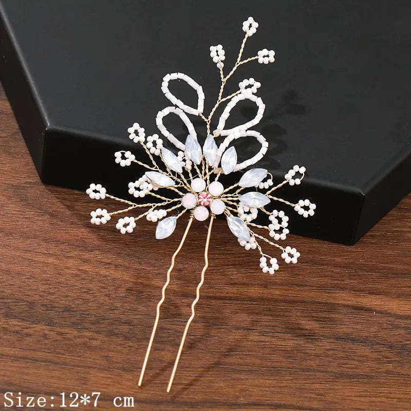 Hair Pins Hair Accessories For Women Wedding Accessories Hair Clips Jewelry Pearl Rhinestone Flower Hair Clip Pins Headpiece