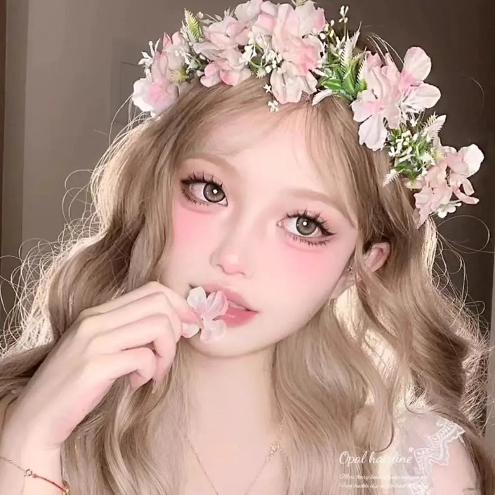 Bohemia Style Bride Garland Simulation Flower Hair Ornaments Simulation Wreath Thai Adjustable Seaside Vacation Headdress Party