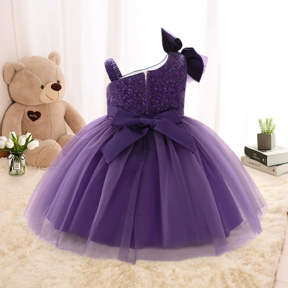 Fashion Flower Party Girls Dress Formal Birthday Princess Dresses for Girl Elegant Tulle Wedding Bridesmaids Evening Prom Gown