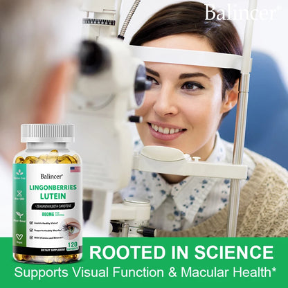 Balincer Vision Support - with Lutein, Zeaxanthin and Vitamins - Eye Health Supplement for Healthy Vision - 120 Capsules
