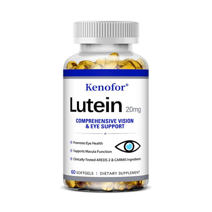 Lutein Capsules - with Zeaxanthin and Vitamin E - Powerful Antioxidant, Eye Health, Improve Vision Health - 120 Capsules