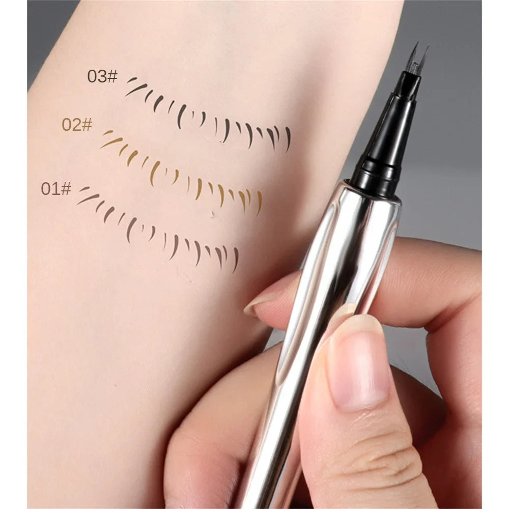 Eyebrow Pen Waterproof Anti Sweating Non fading Halo Dyeing Natural And Long lasting Wild Eyebrow Pen Multi Water Eyebrow Pen