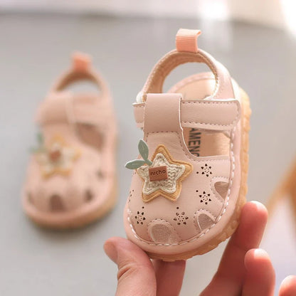 Baby Boys Girls Sandals Summer Baby Wedding Dress Flat Shoes Newborn Crib Shoes First Walkers Prewalkers Shoes