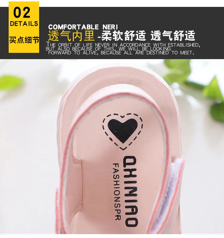 Solid Bow Children's Summer Shoes Cute 2025 Beach Non Slip Sandals For Baby Girls Footwear Soft Infant Kids Fashion Sandals