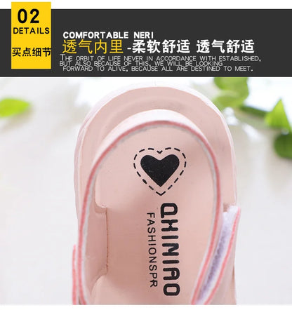 Solid Bow Children's Summer Shoes Cute 2025 Beach Non Slip Sandals For Baby Girls Footwear Soft Infant Kids Fashion Sandals