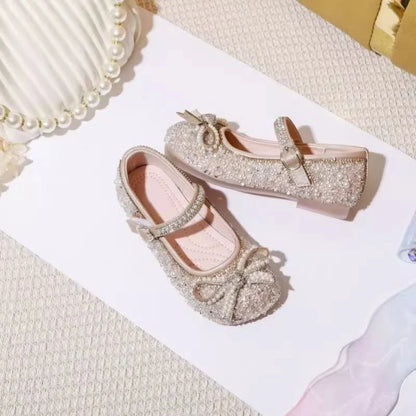 Girl's Soft Sole Princess Crystal Shoes