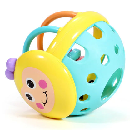 Baby Sensory Teether Ball with BPA-free silicone, easy-grip design, and soft rattle for newborns and infants