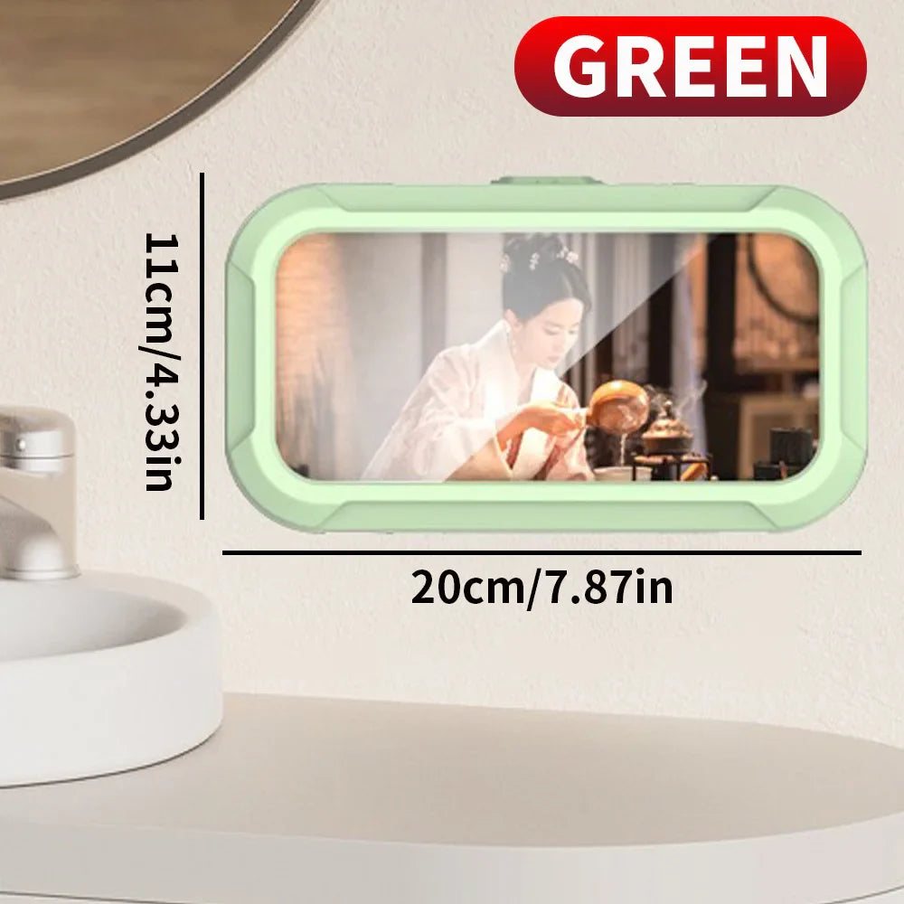 Waterproof phone storage box, can be rotated for appeal, and can be used for both showering and watching TV shows