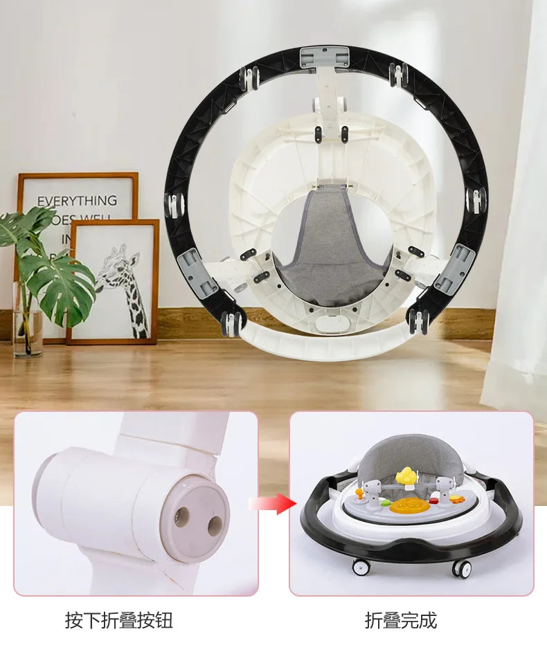 Baby Walker Anti-o-legs Multi-functional Anti-drop Anti-rollover Girl Baby Boy Walking Can Sit on Trolley U-shaped