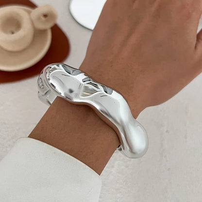 Fashion Exaggerated Irregular Bracelets for Women Simple Hip Hop Rock Personality Plastic Cuff Bangle Trendy Jewelry