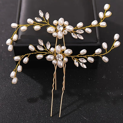 Hair Pins Hair Accessories For Women Wedding Accessories Hair Clips Jewelry Pearl Rhinestone Flower Hair Clip Pins Headpiece