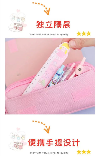 3D Kawaii Pencil Case Girls Decompression Pen Pouch Cute Waterproof School Supplies Aesthetic Organizer Box  Korean Stationery