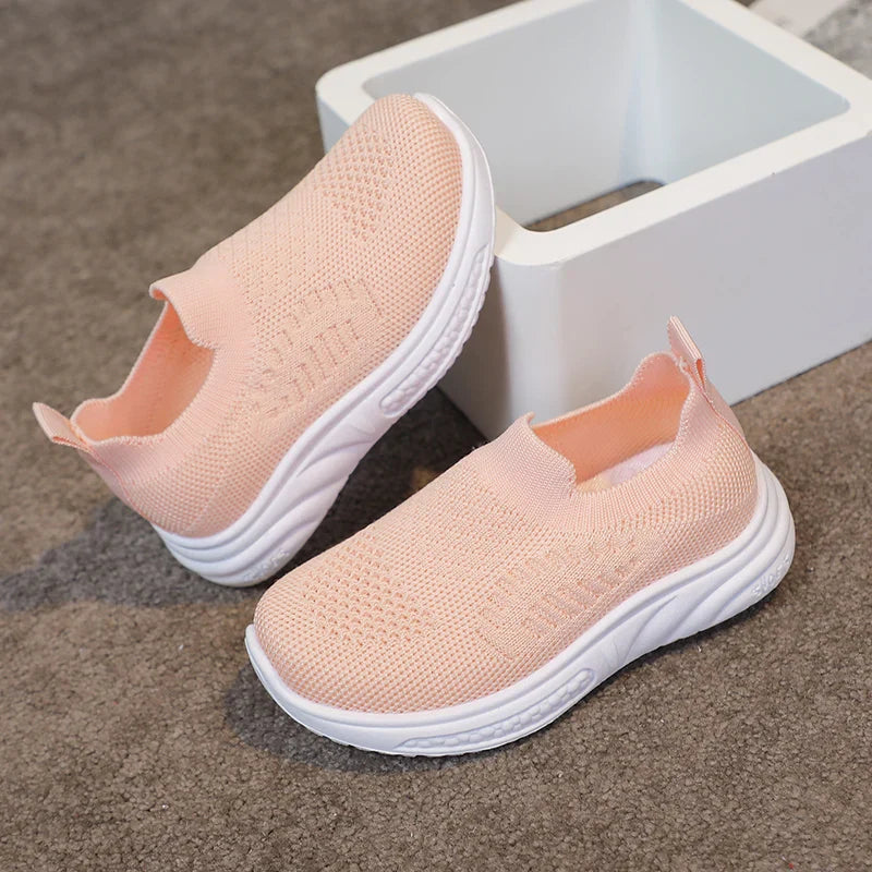 Lightweight Boys Girls Casual Shoes Breathable Slip on Kids Casual Sneakers Anti-slip Toddler Flats Outdoor Walking Shoes