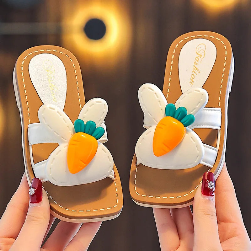 Children Slippers Kids Summer Cartoon Beach Shoes Girls Baby Soft Sole Non-Slip  ( Available )