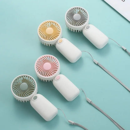 Portable Handheld Fans USB Charging Cartoon Desktop Mini Fan Fisherman Student Summer Outdoor Climbing Fishing Tools Fans
