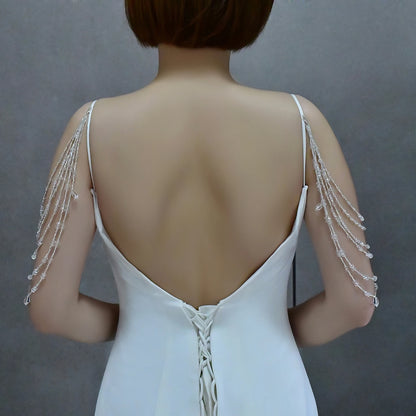 Jewelry Bride Wedding Accessories Crystal Tassel Pendant Necklace Women's Bolero Shawl Dress Shoulder Decoration SG04