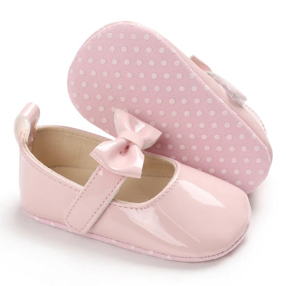 Fashionable Baby Girl Shoes Cute Classic Pink Theme Casual Flat Shoes Soft Sole Comfortable Lightweight Walking Shoes
