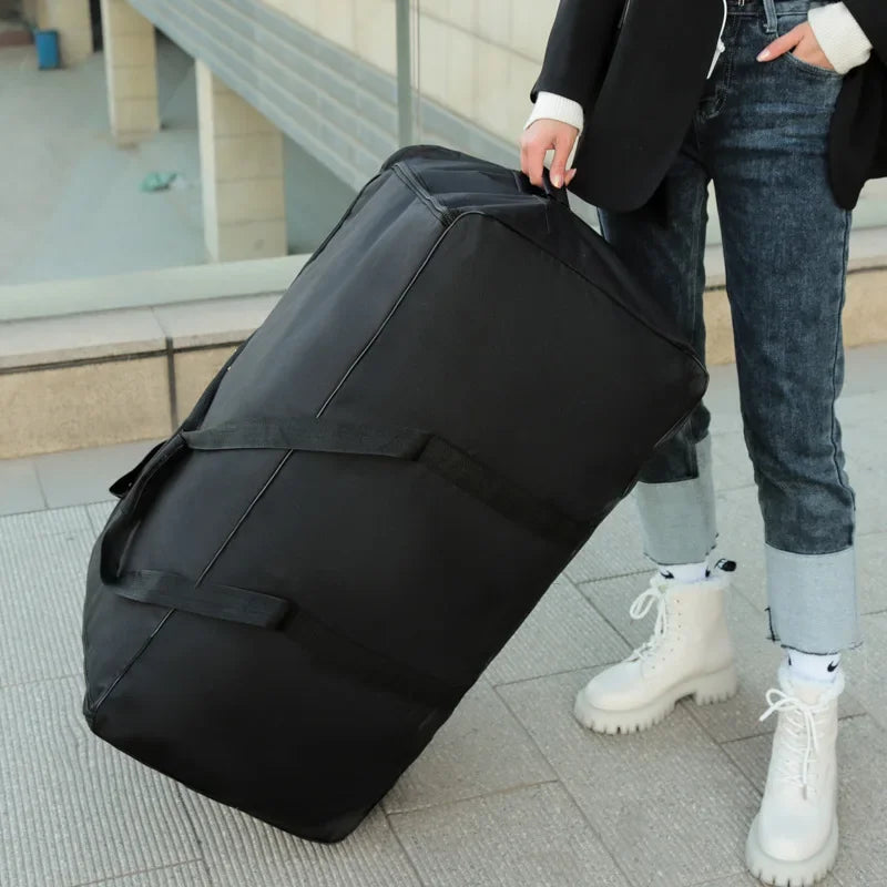 Expandable Trolley Suitcase Luggages Storage Bag with Wheels Large Capacity Carry On Luggage Carrier Handbag Foldable Wheel Bags