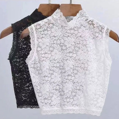 1PC Women Fake Collar White Black Lace Floral Detachable False Collar Blouse Shirt Removable Collar Tie Sweater Decoration