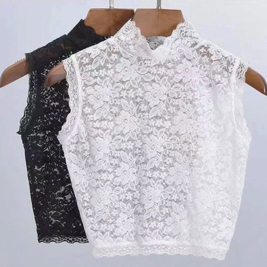 1PC Women Fake Collar White Black Lace Floral Detachable False Collar Blouse Shirt Removable Collar Tie Sweater Decoration