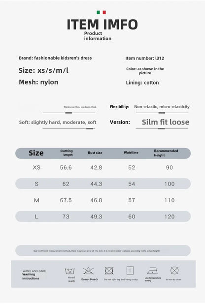 1-8Years New Little Girls Party Dress for Princess Dress Solid Child Clothes Flower Girl Birthday Princess Dress for Kids