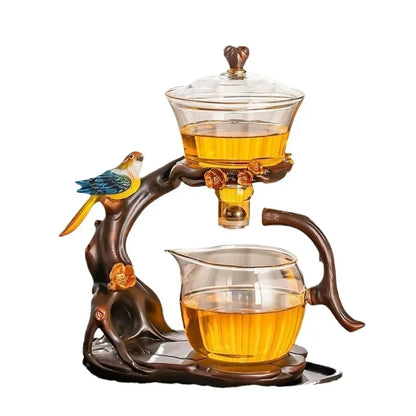 Glass Automatic Tea Set Lazy Tea Maker High End Magnetic Suction Teapot