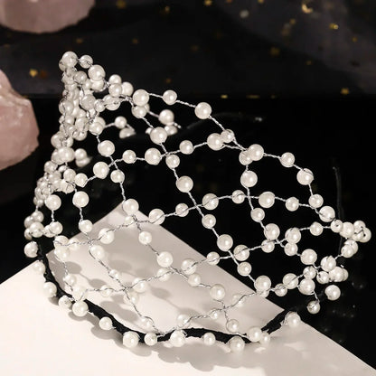 Elegant Handmade Weaving Tiara Hair Accessories Banquet Headpieces Exquisite Bridesmaid Gifts