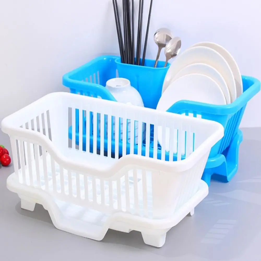 Dish Drying Kitchen Utensils Drainer Rack with Drain Board Countertop Dinnerware Plates Bowls Chopsticks Spoons Organizer (Available)