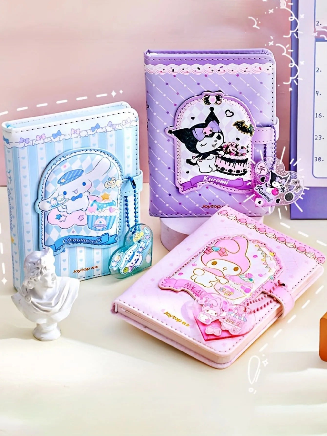 1pc Cute A6 Notebook With Magnetic Closure - Kuromi, My Melody & Cinnamoroll  Paper Journal For Teens & Adults Stationery Gift