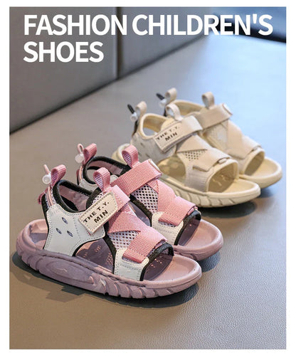 Summer Fashion New Girls Korean Style Casual Beach Shoes Child Outdoor Soft Sole Sandals