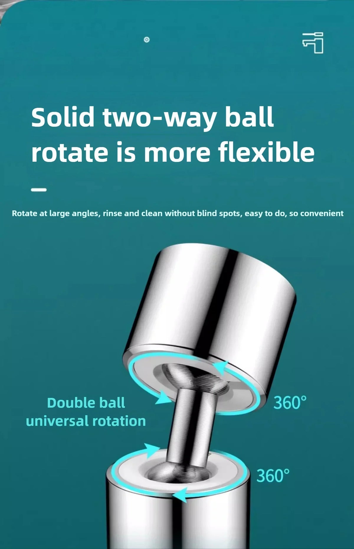 Universal 360° Rotate Kitchen Faucet Extender Aerator Plastic Splash Filter Kitchen Washbasin Faucet Bubbler Nozzle Aerator (Available)