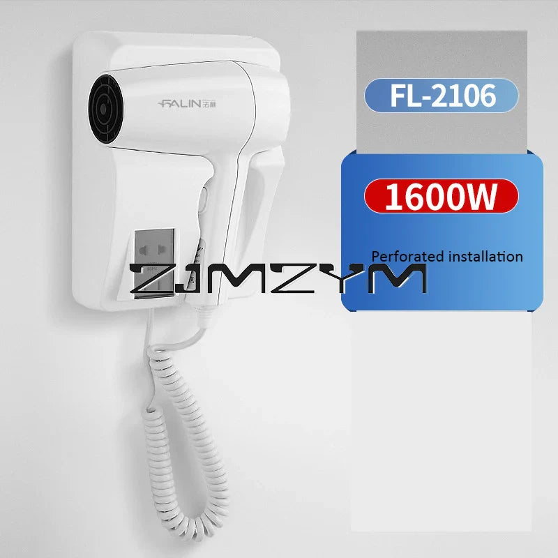 Hair Dryer Wall Mounted High-Power Hot And Cold Hair Dryer For Hotel Home Bathroom Drying Tools