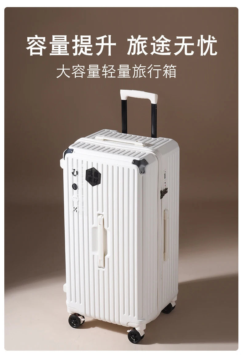 Oversized capacity student pull rod suitcase 28 "brake universal wheel travel luggage men's and women's password 32 " travel box