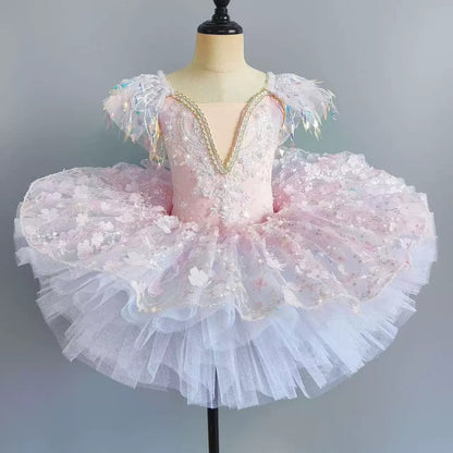 Summer Party Girls Dresses Kids Clothes Vestidos Princess Outfit Girl Dress Tutu Stage Ballet Leotards Dance Costumes Ballerine