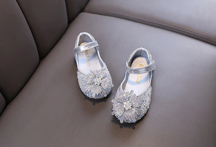 Spring Autumn Kids Fashion Leather Shoes 2025 New Girls Causal Performance Shoes Shallow Princess Ballet Children's Flat Shoes