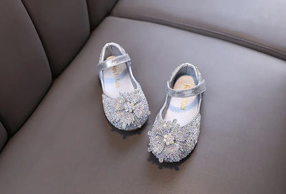 Spring Autumn Kids Fashion Leather Shoes 2025 New Girls Causal Performance Shoes Shallow Princess Ballet Children's Flat Shoes