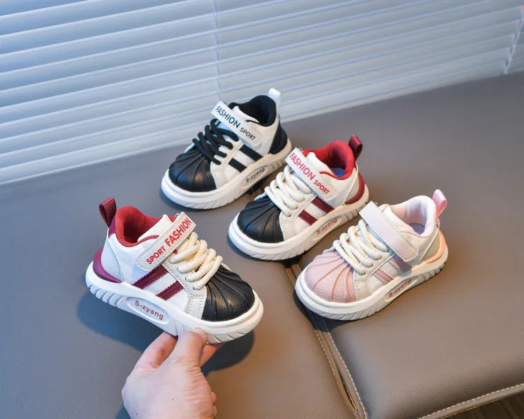 Children's Breathable Sports Shoes  Spring Autumn New Boys Girls Soft Soled Anti -Slip Leather Shoes Baby Kids Running Shoe