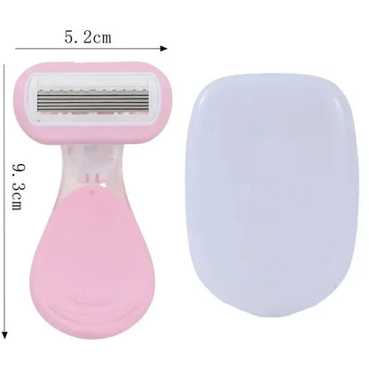 Safe Soap Head Shaver Colorful Shell Design for Summer Underarm Bikini Trimming Women's Private Area Hair Remover