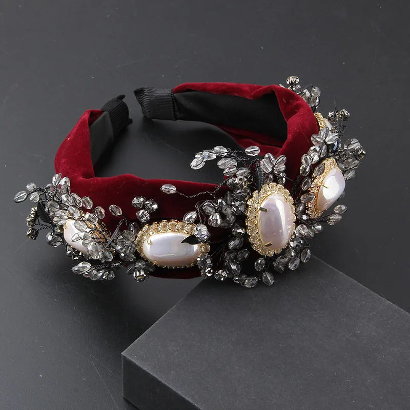 Gorgeous Personality Rhinestone Headwear Fashion Hairband Luxury Baroque Rhinestone Headband Wedding Ladies Bridal Hair